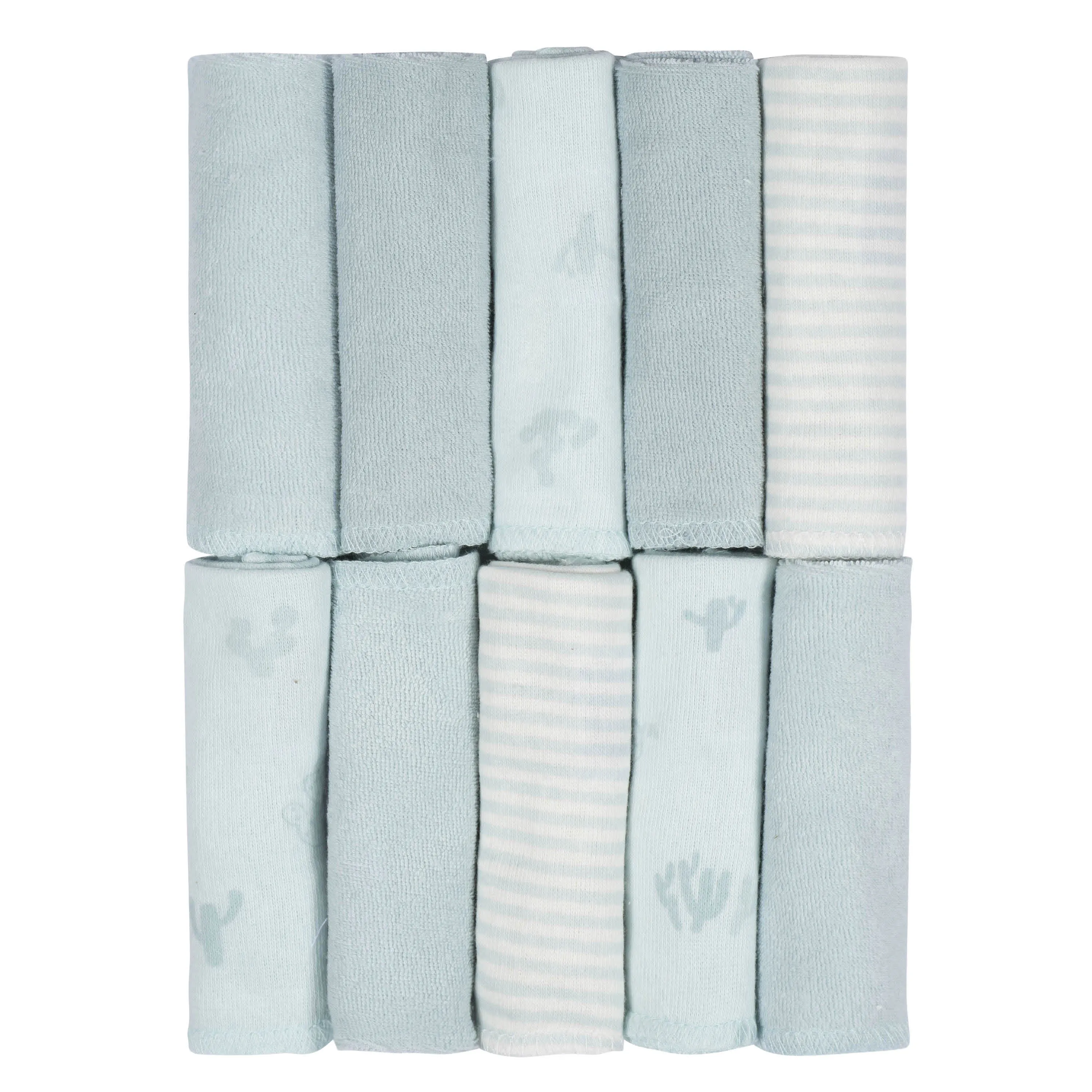 10-Pack Baby Boys Desert Cactus Washcloths