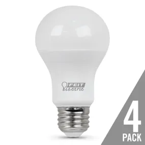 10W (60W Replacement) Neutral White (3500K) E26 Base A19 General Purpose LED (4-Pack)