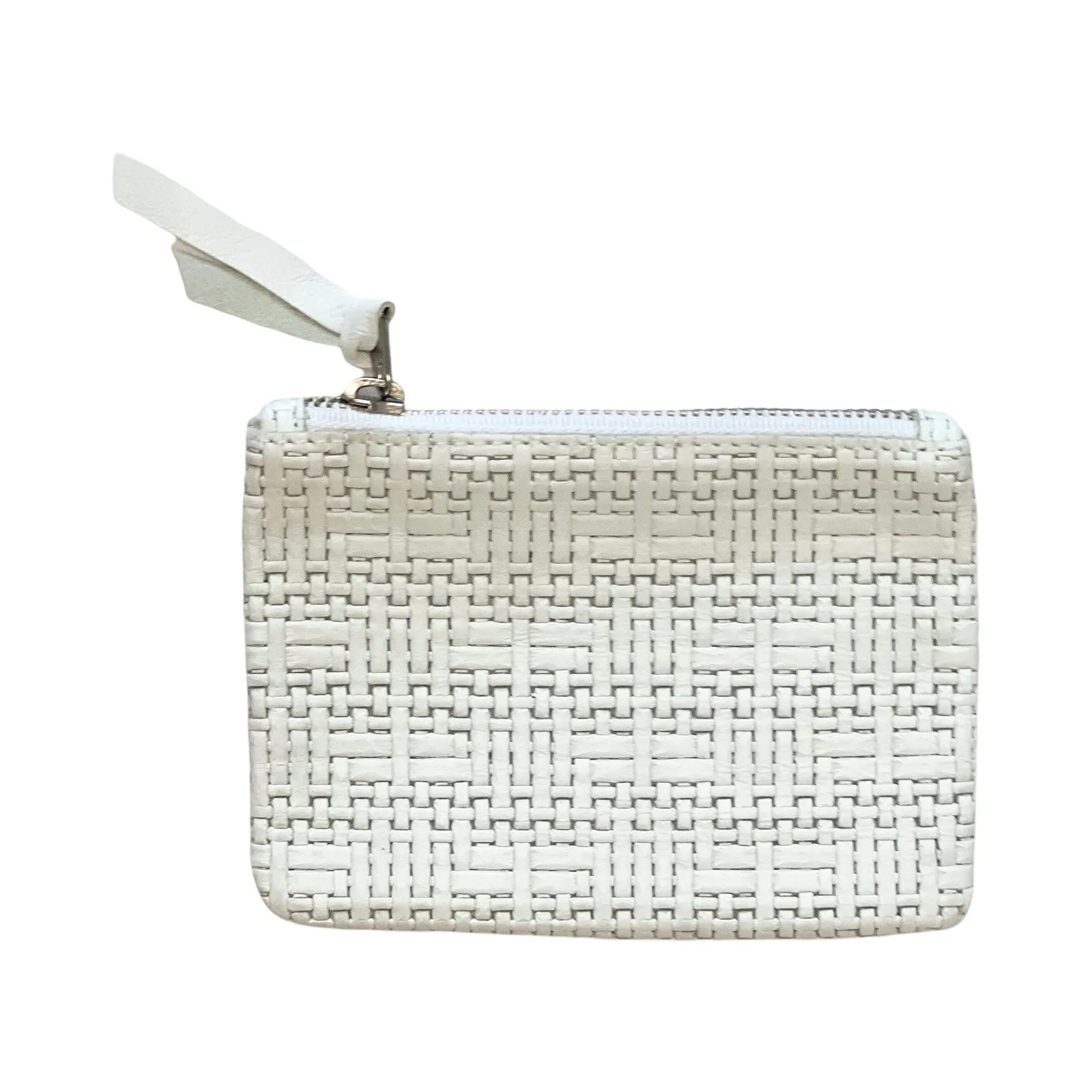 6x4 Mini Mini White Weave Zip Pouch