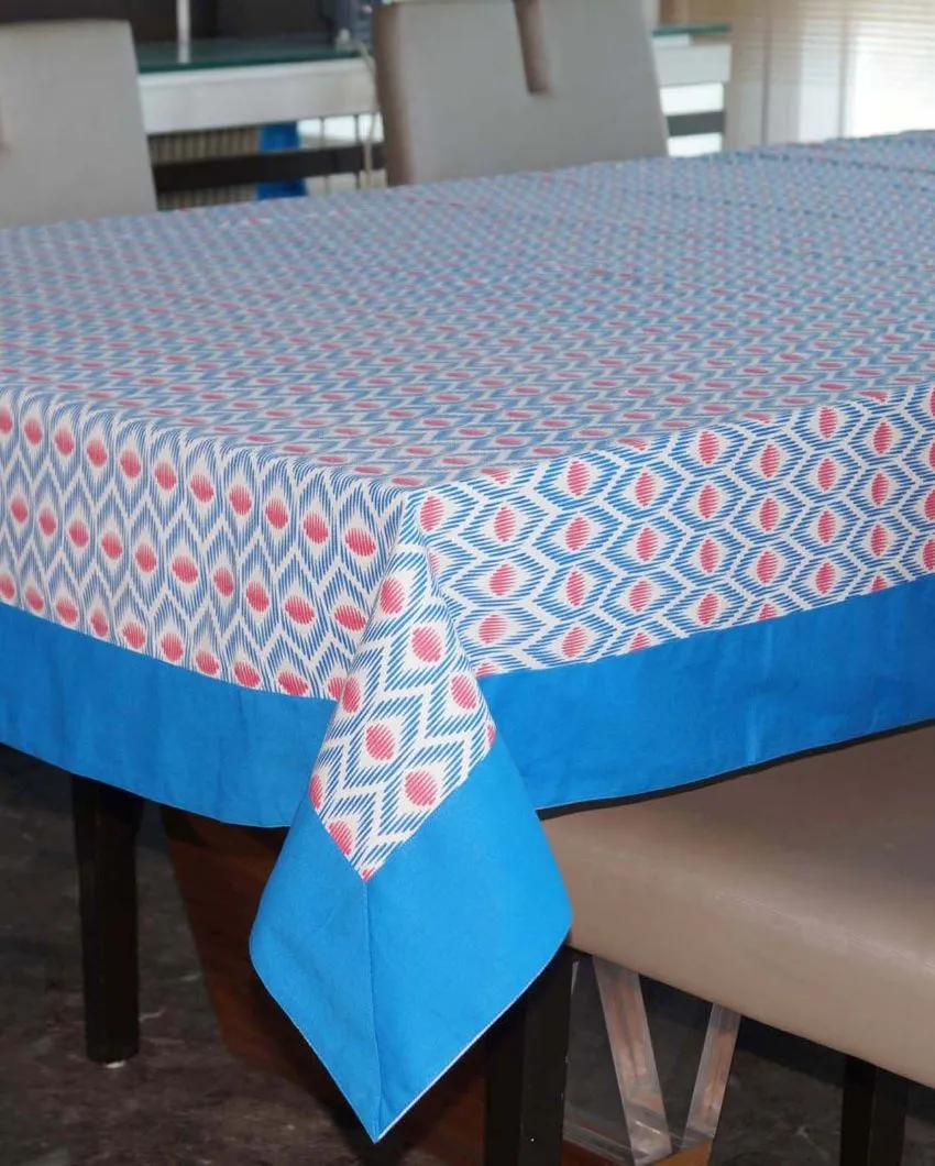 8 Seater Diamond Printed Cotton Dining Table Cover | 180 X 60 Inches