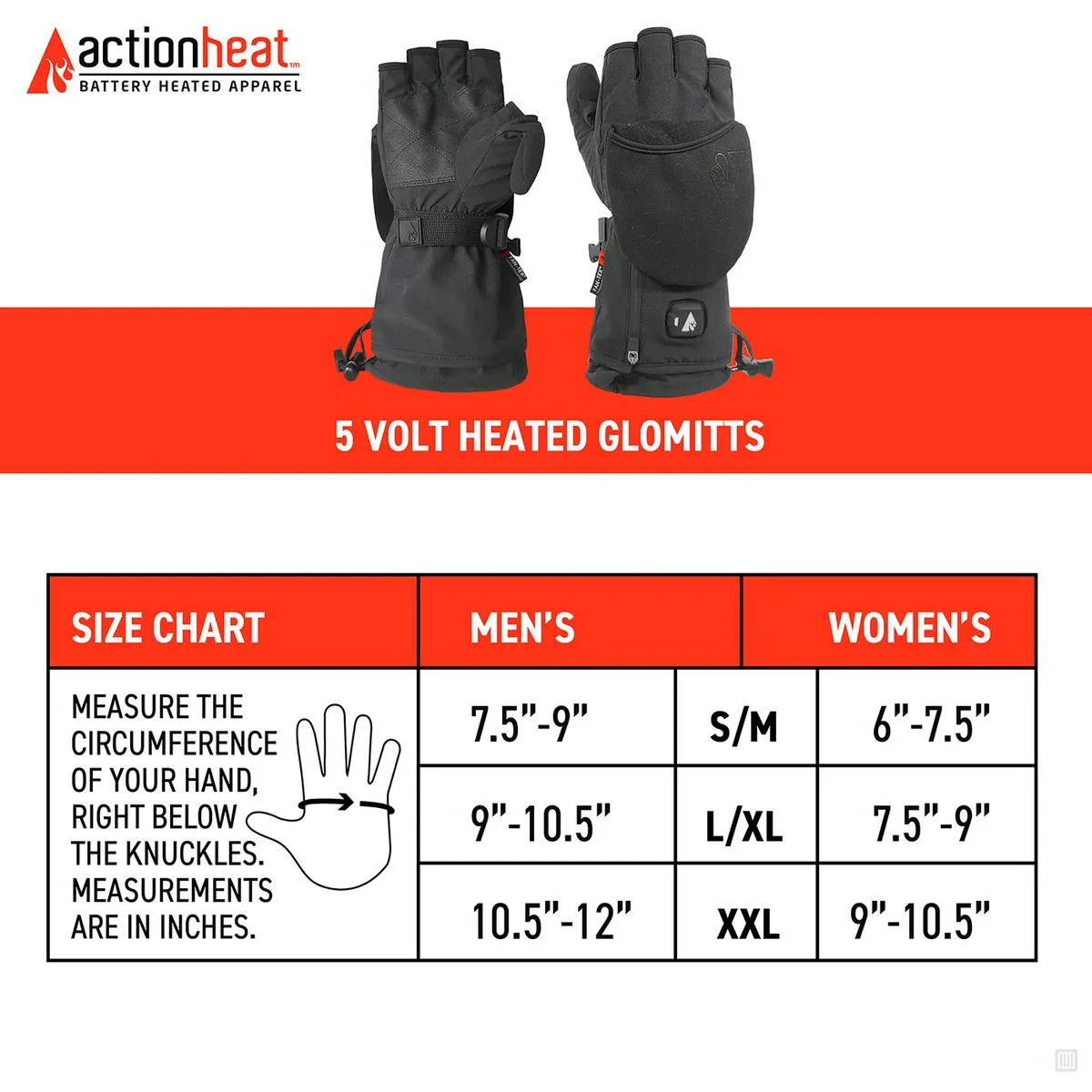 ActionHeat 5V Men's Battery Heated Glomitts