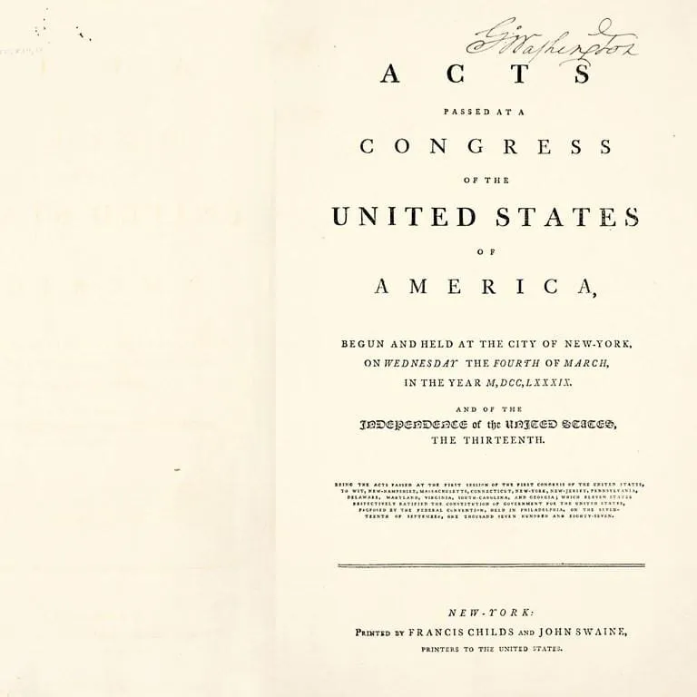 Acts of Congress 1789: Special Edition