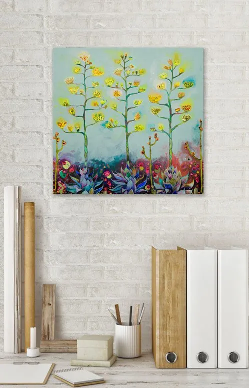 Agave Blooms Canvas Wall Art