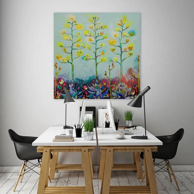 Agave Blooms Canvas Wall Art