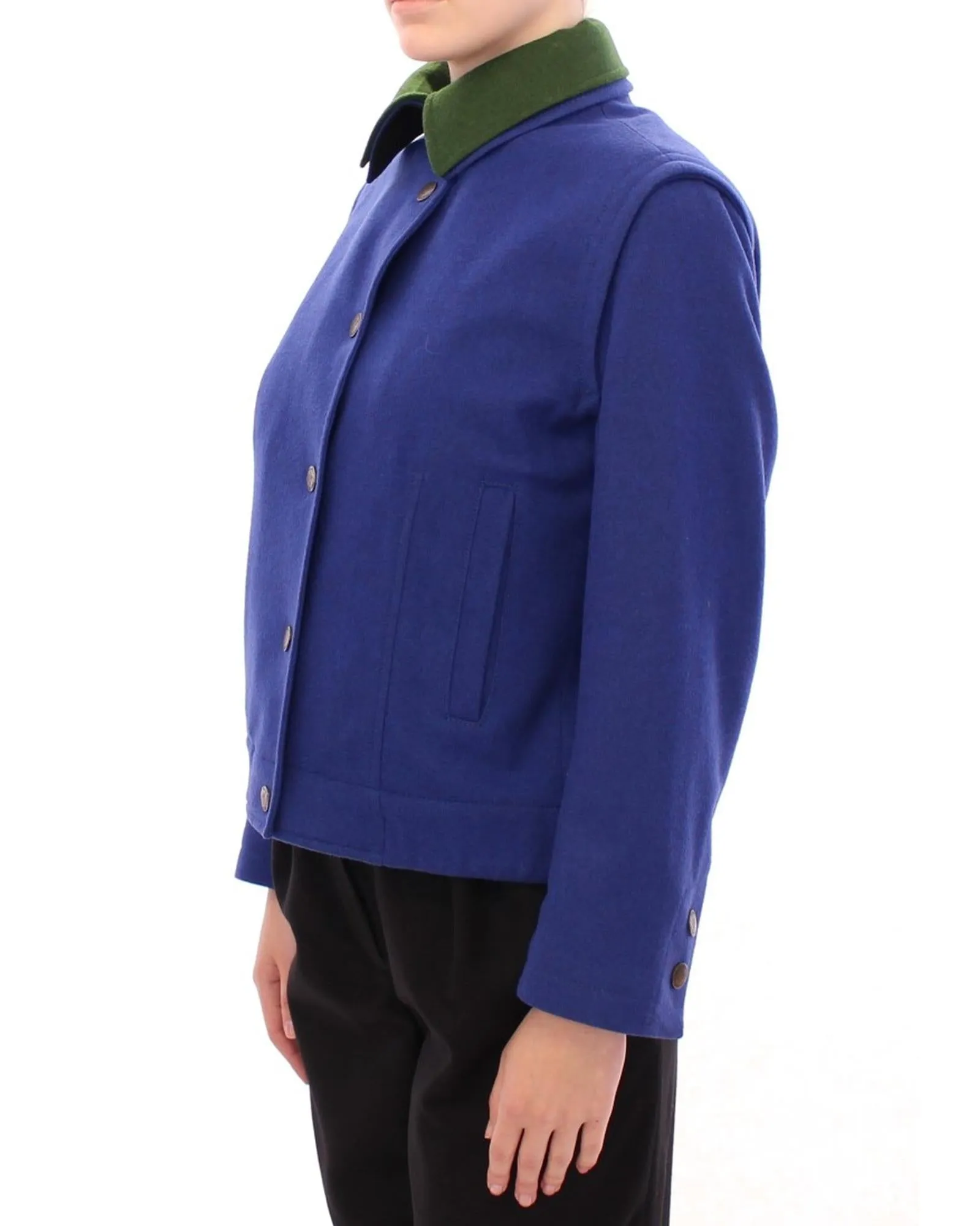 Andrea Incontri Green Wool Jacket Coat