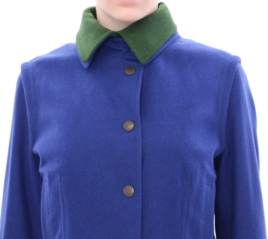 Andrea Incontri Green Wool Jacket Coat