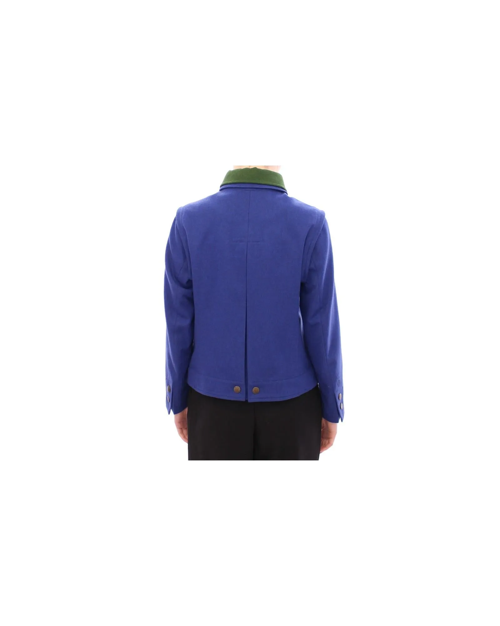 Andrea Incontri Green Wool Jacket Coat