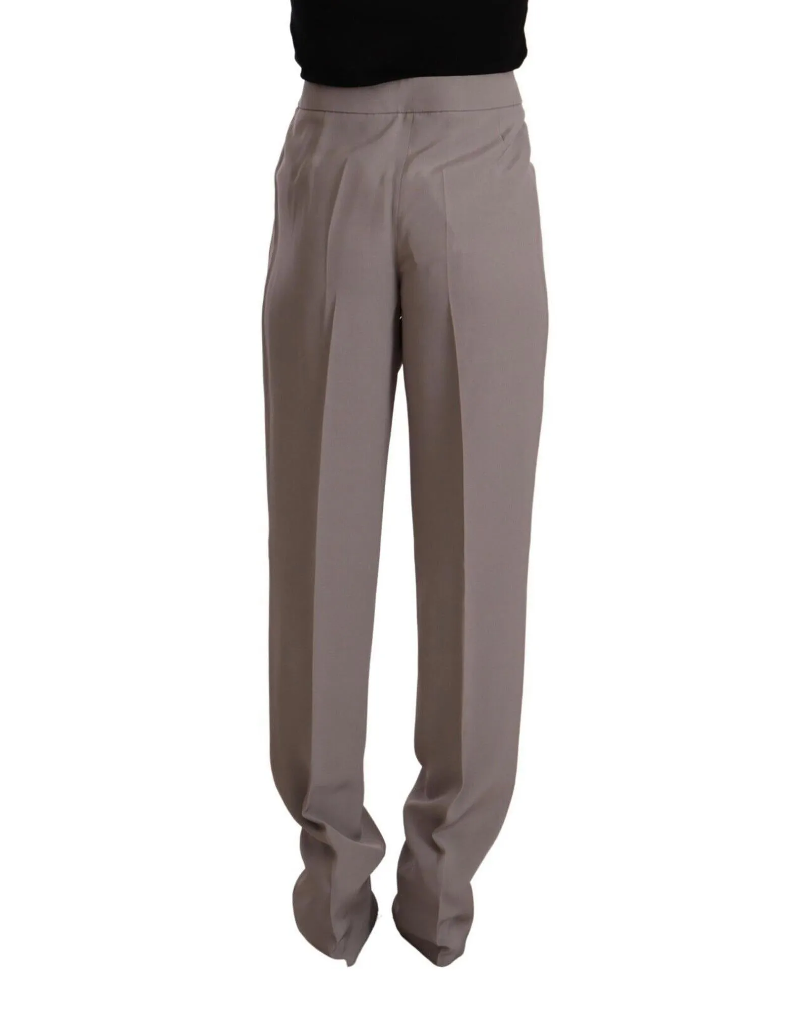 Armani High Waist Silk Tapered Pants