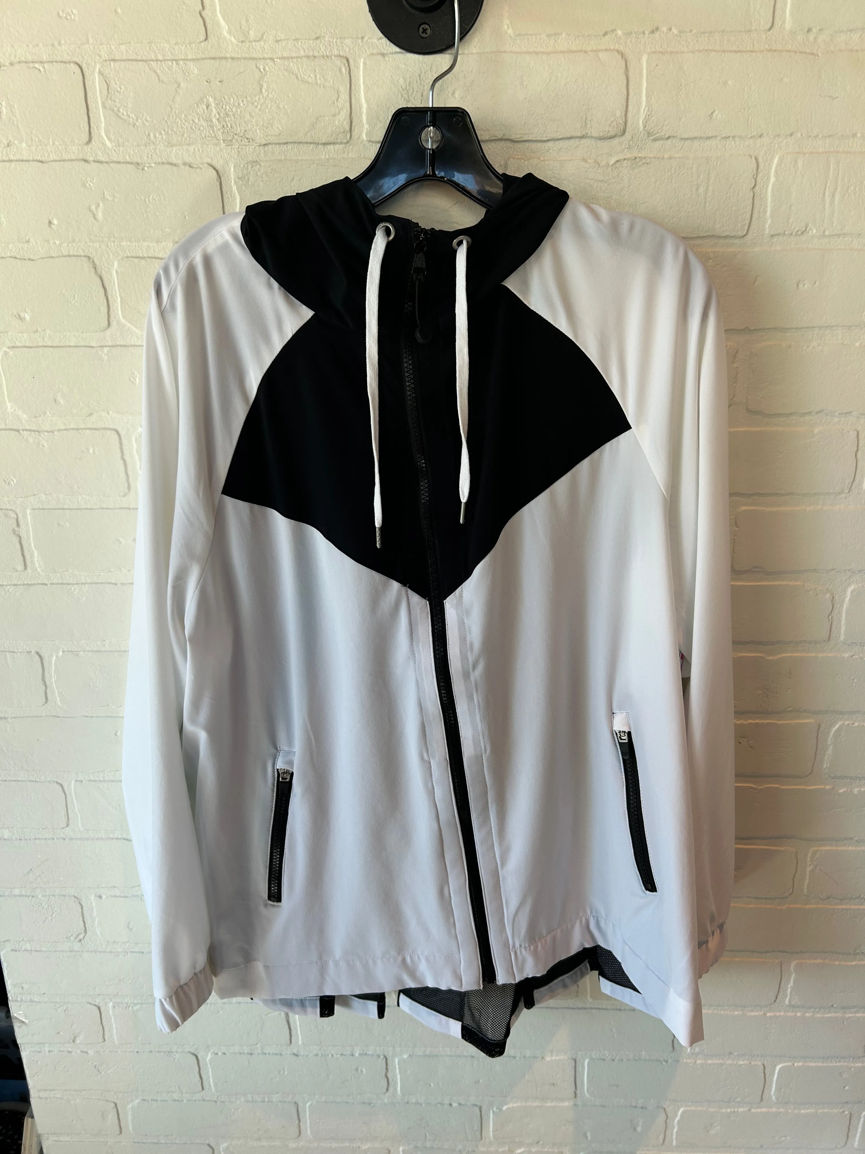 Athletic Jacket By Livi Active In Black & White, Size: Xl