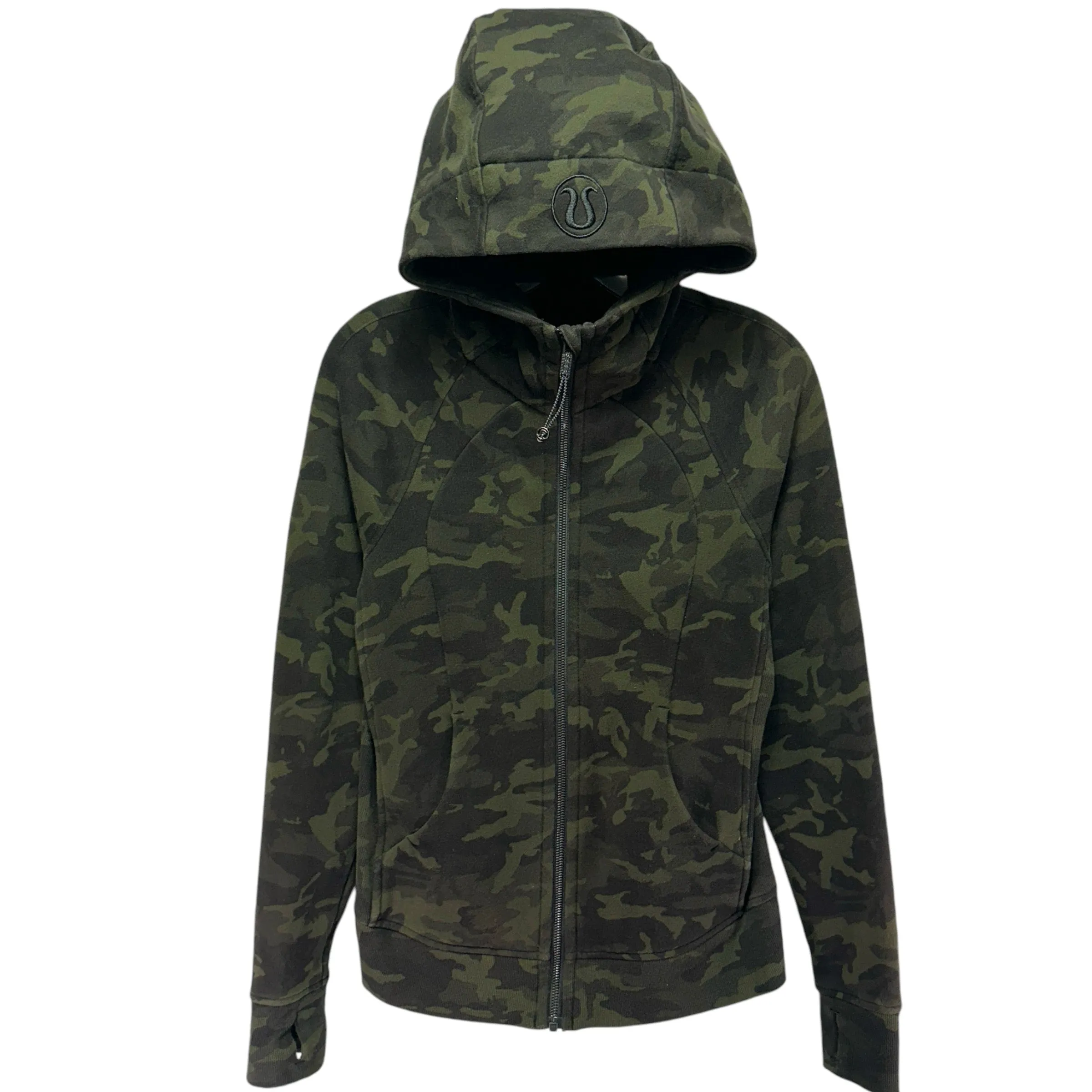 Athletic Jacket By Lululemon In Camouflage Print, Size: 6