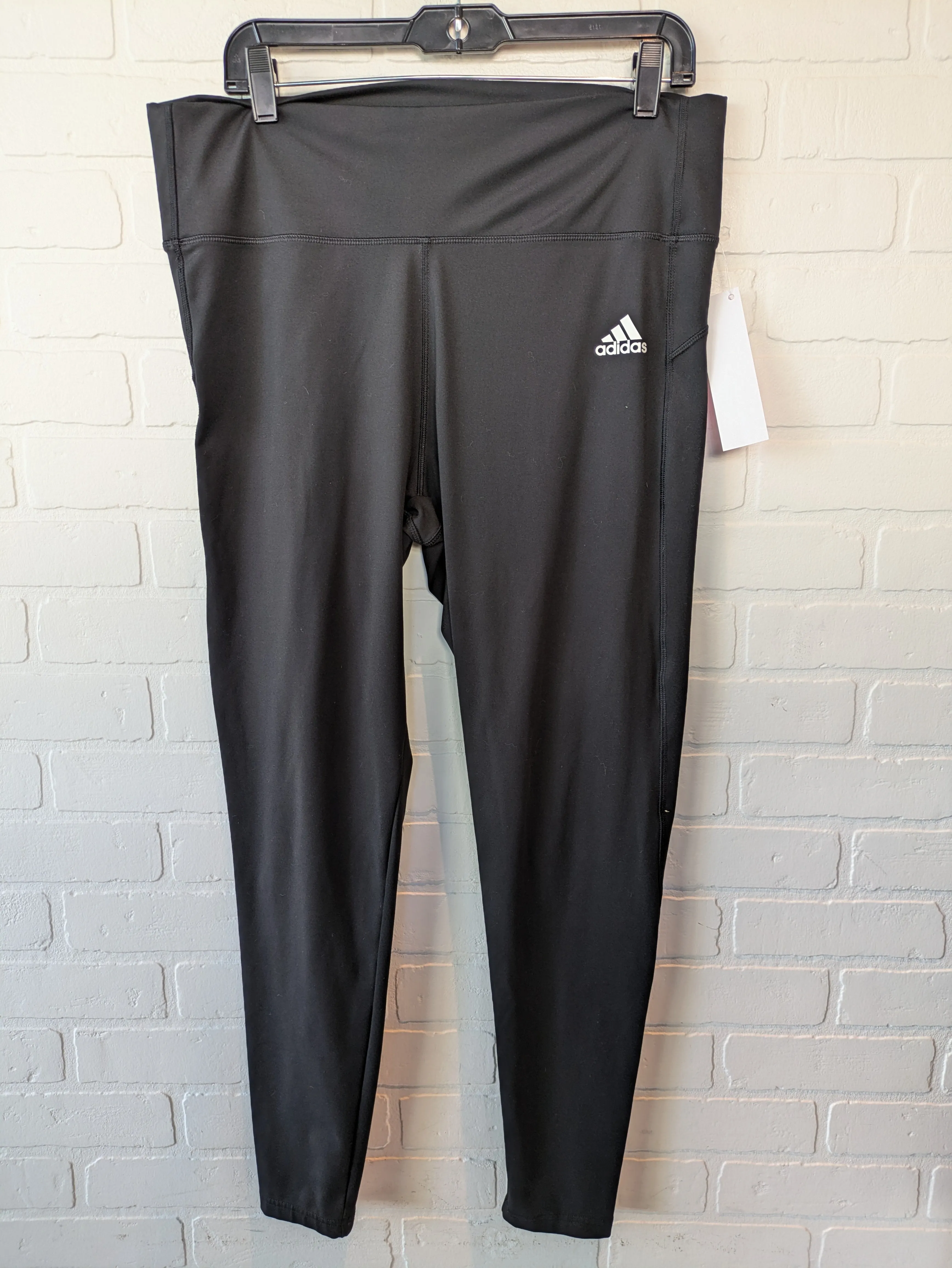 Athletic Leggings By Adidas In Black, Size: 16