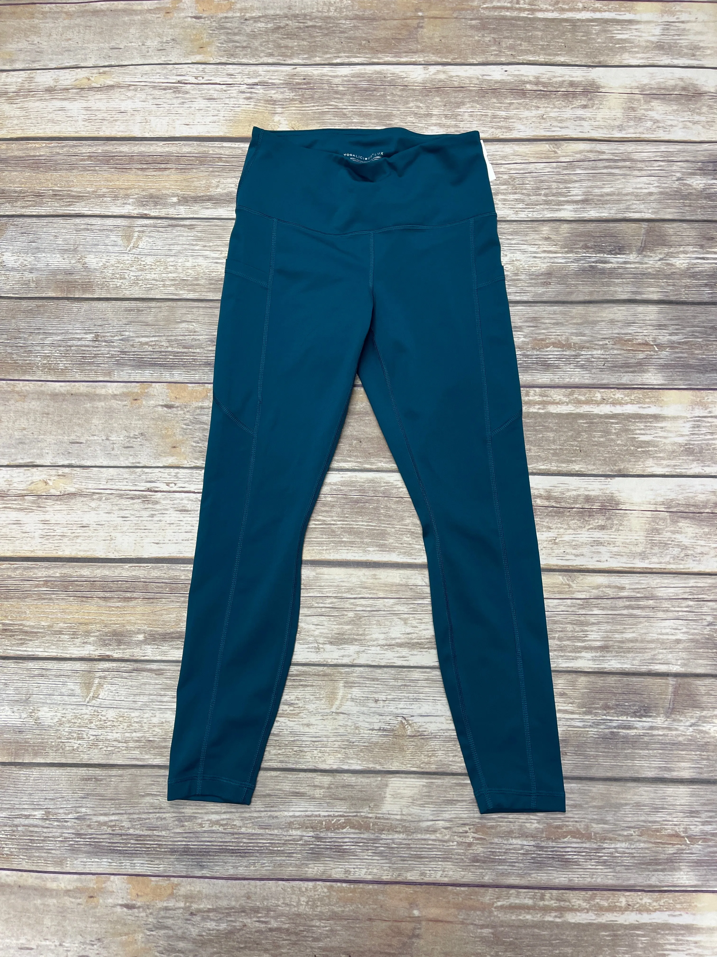 Athletic Leggings By Yogalicious In Teal, Size: S