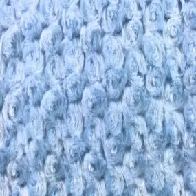 Baby Blue Swirl Rosebud Faux Fur Fabric