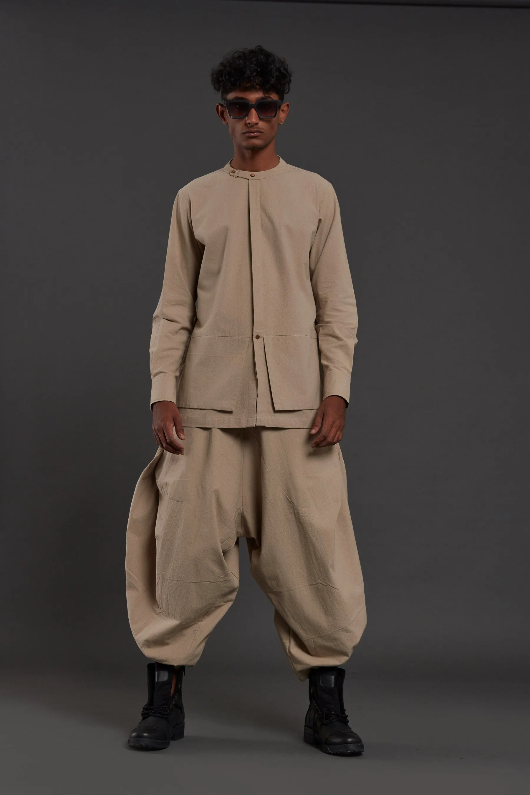 Beige Pocket Baggy Set