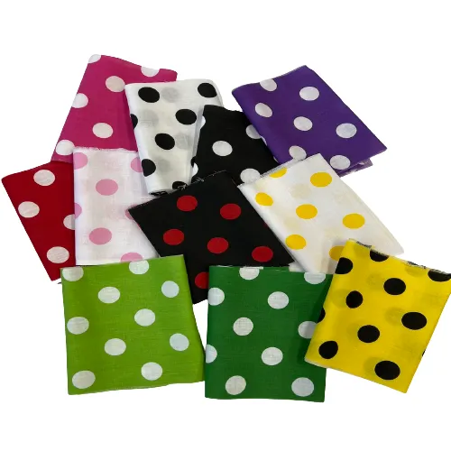 Black | Yellow Big Polka Dot Printed Poly Cotton Fabric