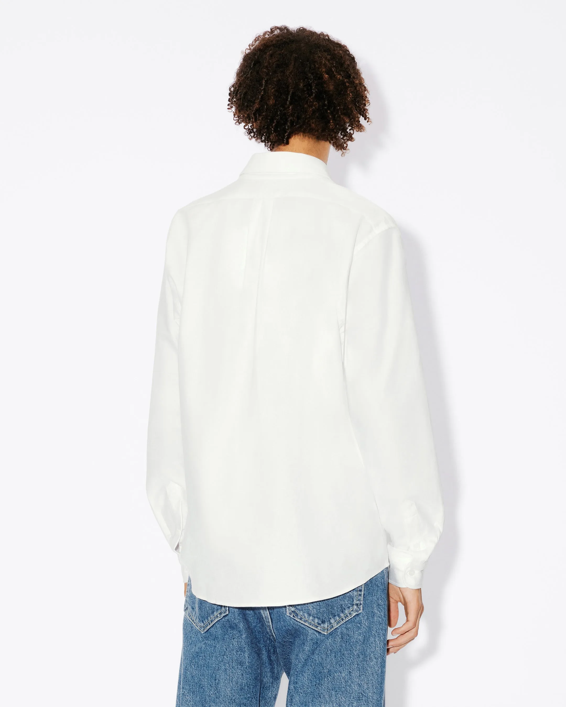 BOKE FLOWER CREST CASUAL WHITE SHIRT