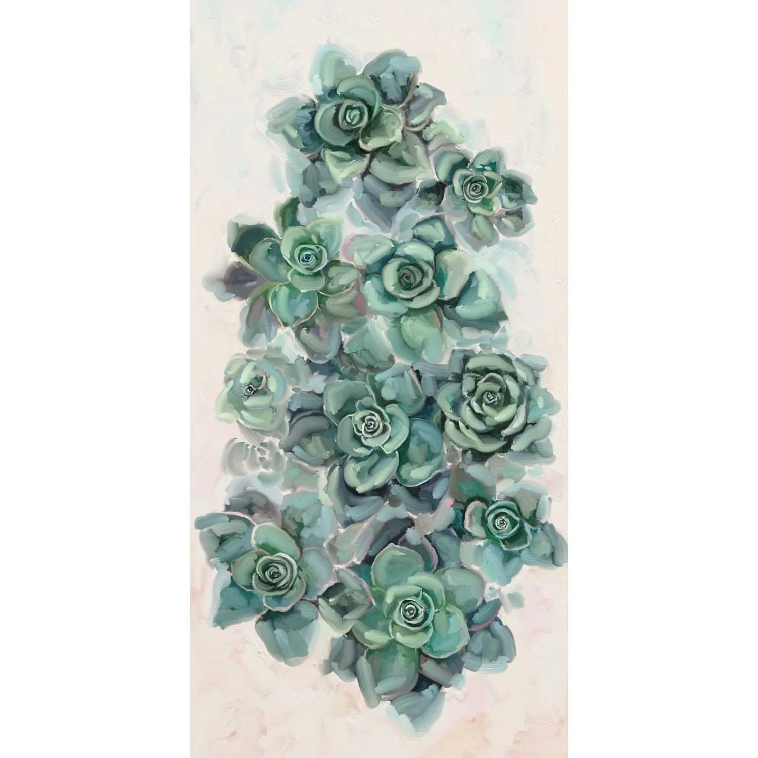 Cactus Garden - Succulent Wall Canvas Wall Art