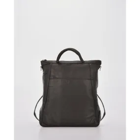 COBB & CO Eastwood Convertible Leather Shoulder Bag & Backpack Black