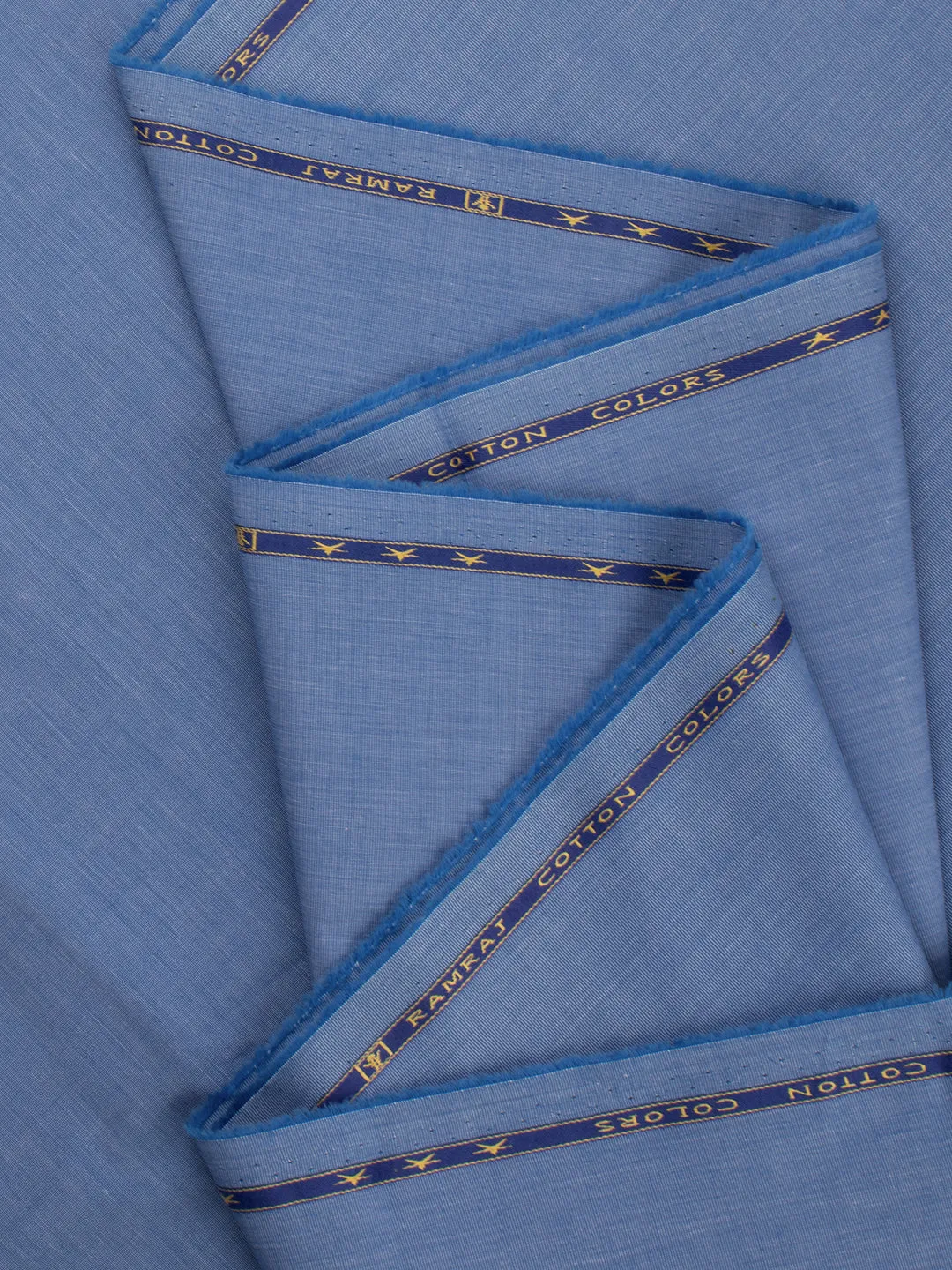 Cotton Blend Plain Shirt Fabric Blue Cranberry