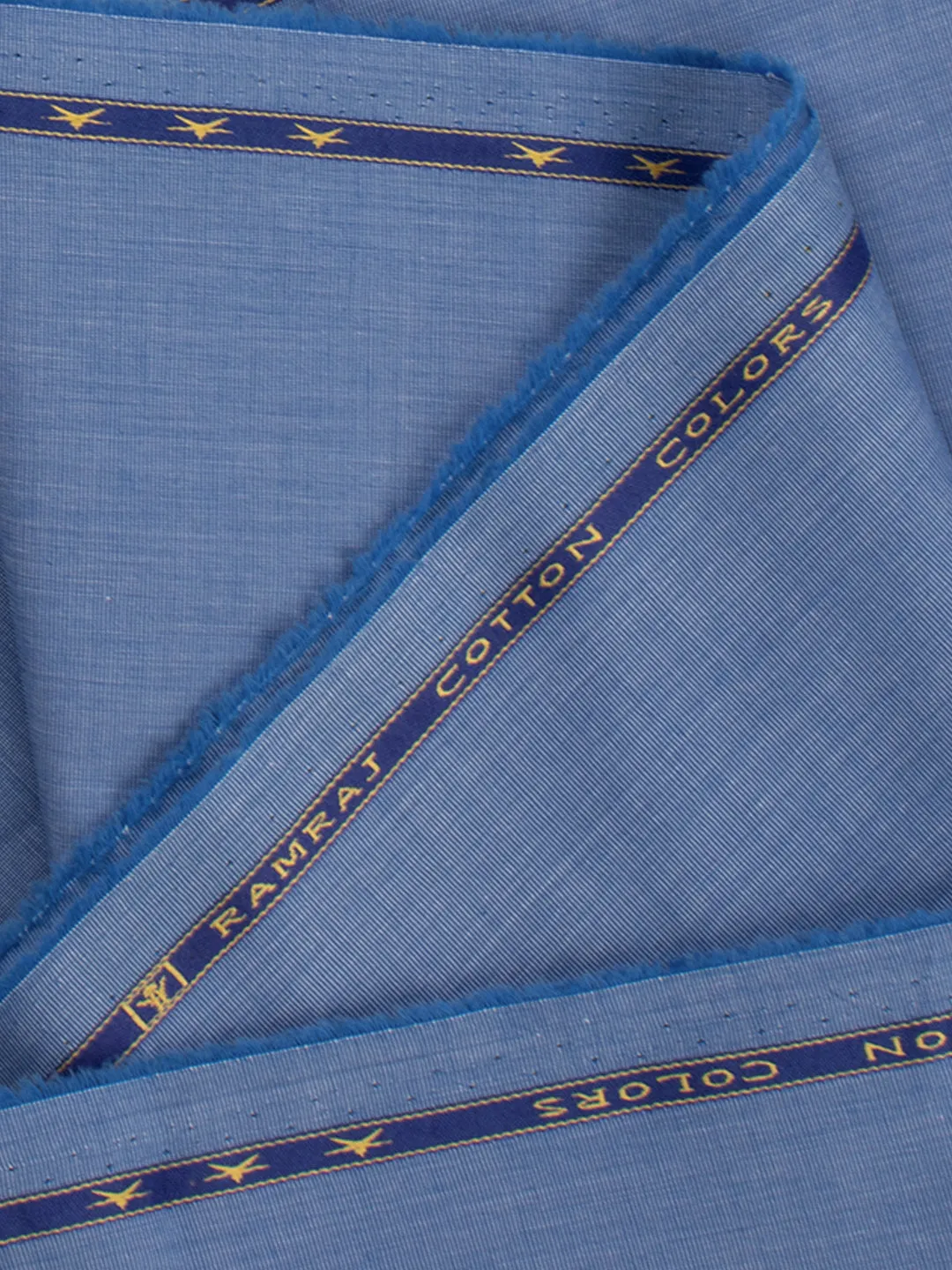 Cotton Blend Plain Shirt Fabric Blue Cranberry