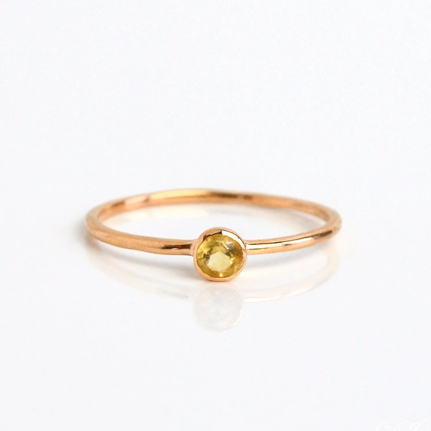 Dainty Stackable Citrine Ring : November Birthstone