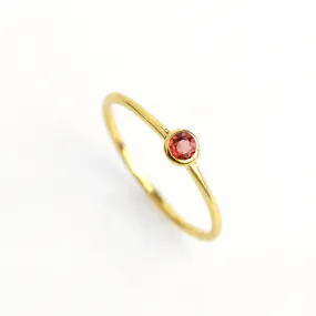 Dainty Stackable Garnet Ring : January Birthstone