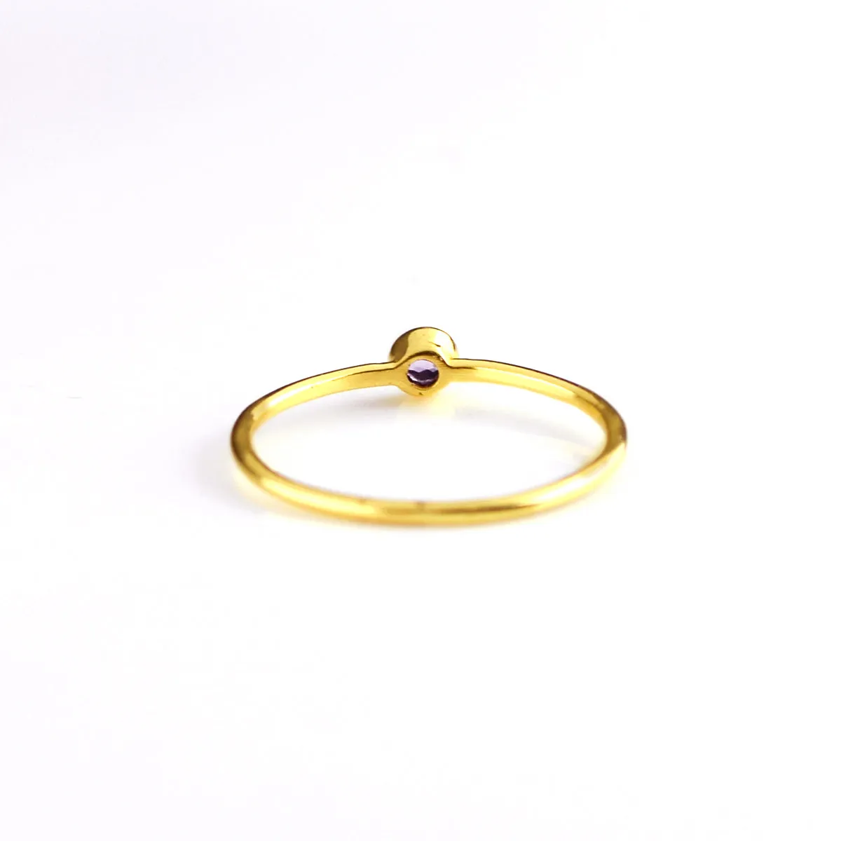 Dainty Stackable Garnet Ring : January Birthstone