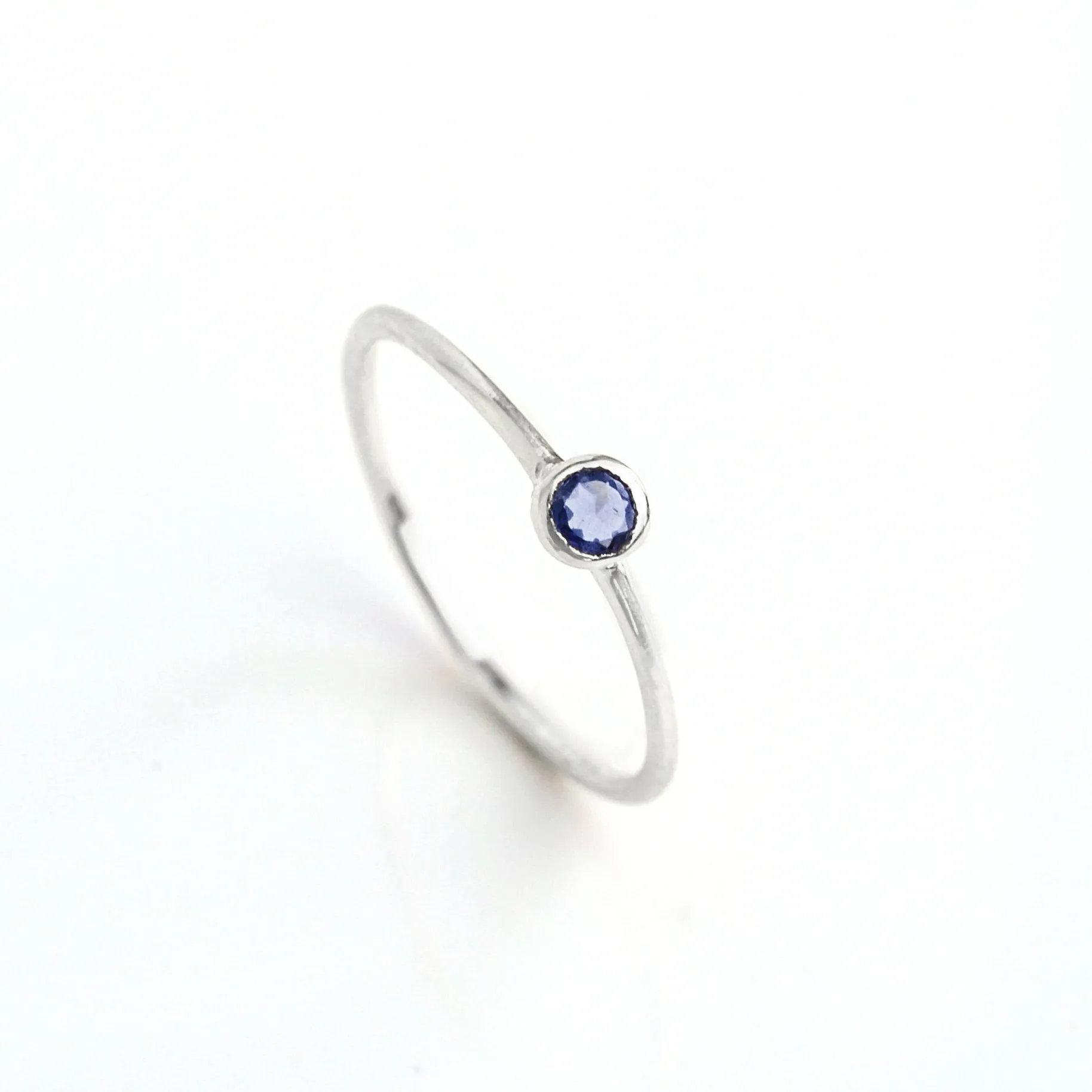 Dainty Stacking Kyanite Ring : September Birthstone