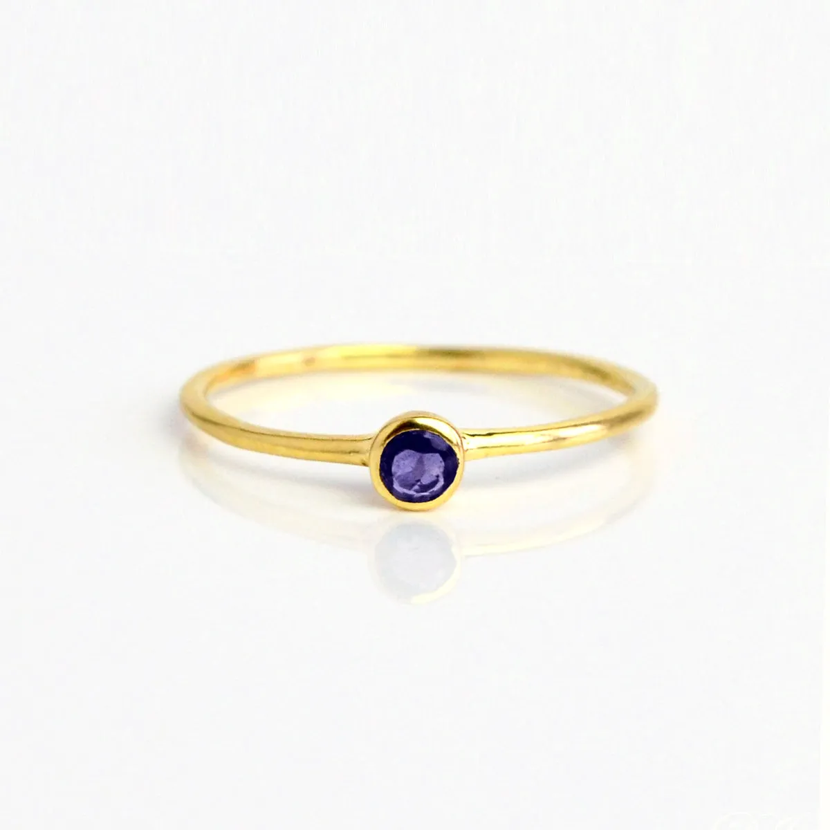 Dainty Stacking Kyanite Ring : September Birthstone