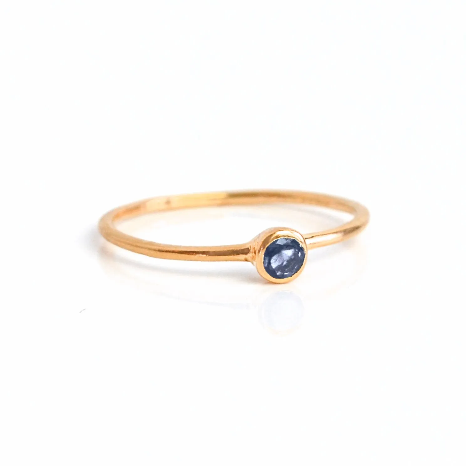 Dainty Stacking Kyanite Ring : September Birthstone