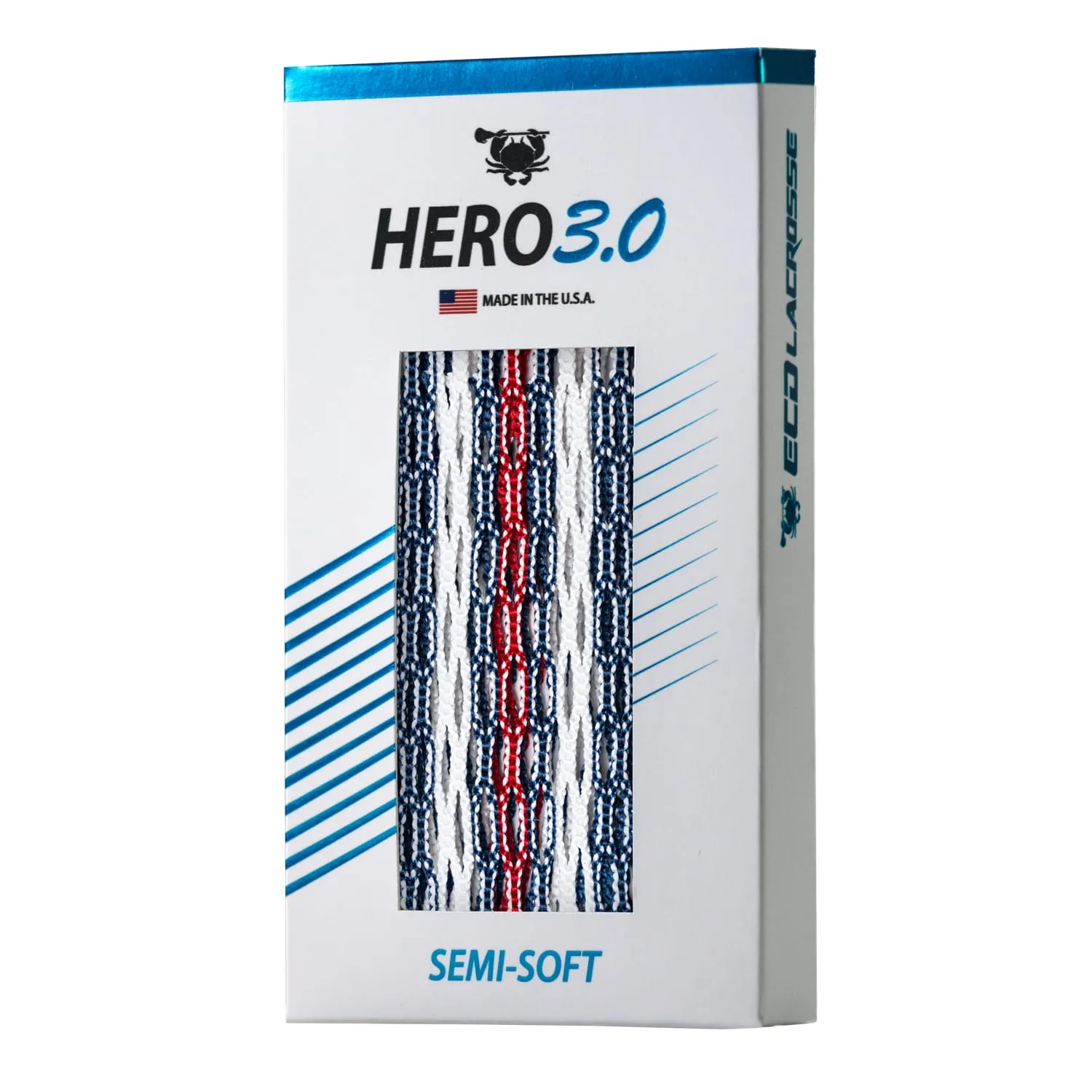 ECD Hero 3.0 USA Semi-Soft Lacrosse Mesh Stringing Piece