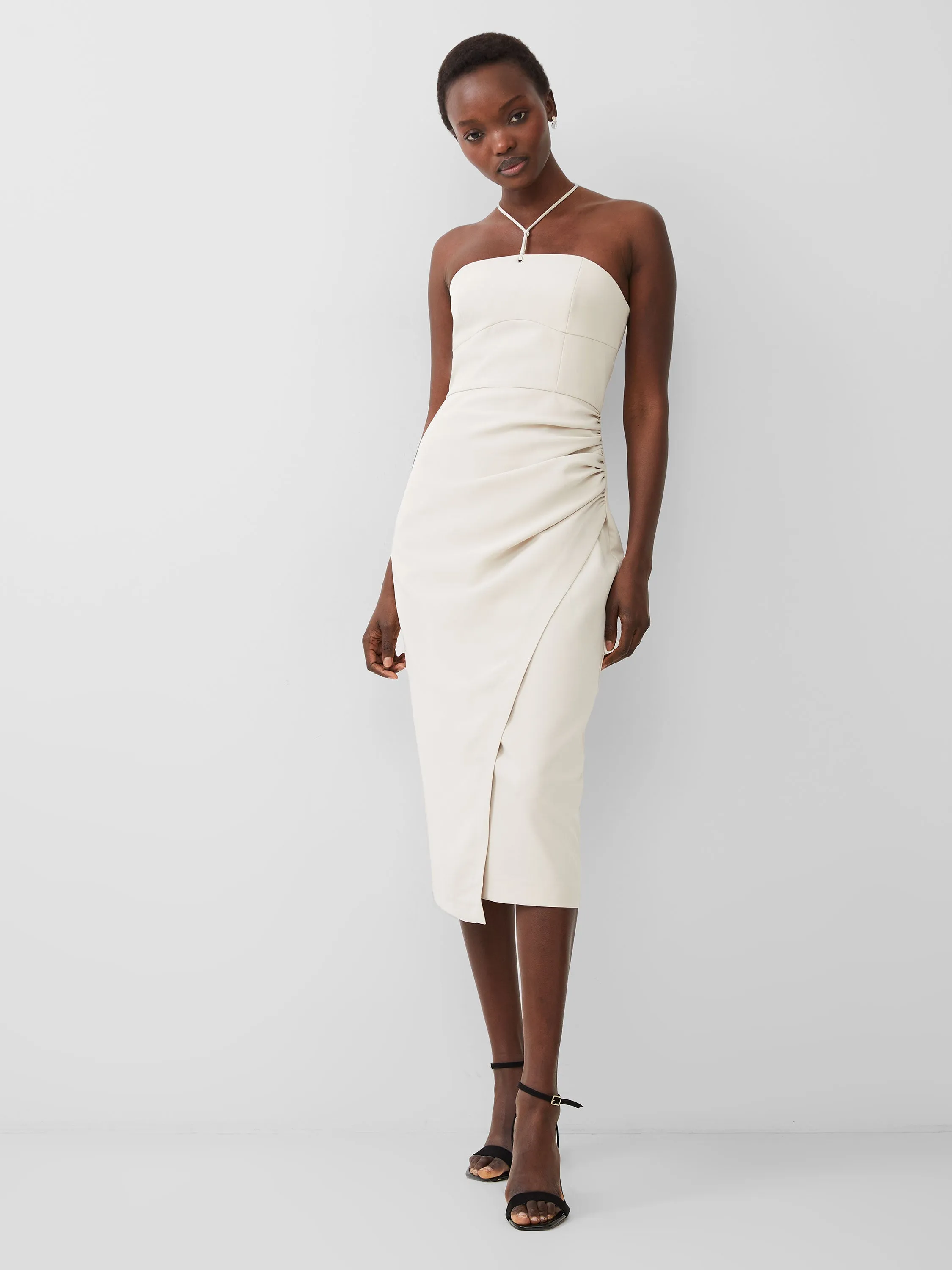 Echo Crepe Halterneck Midi Dress