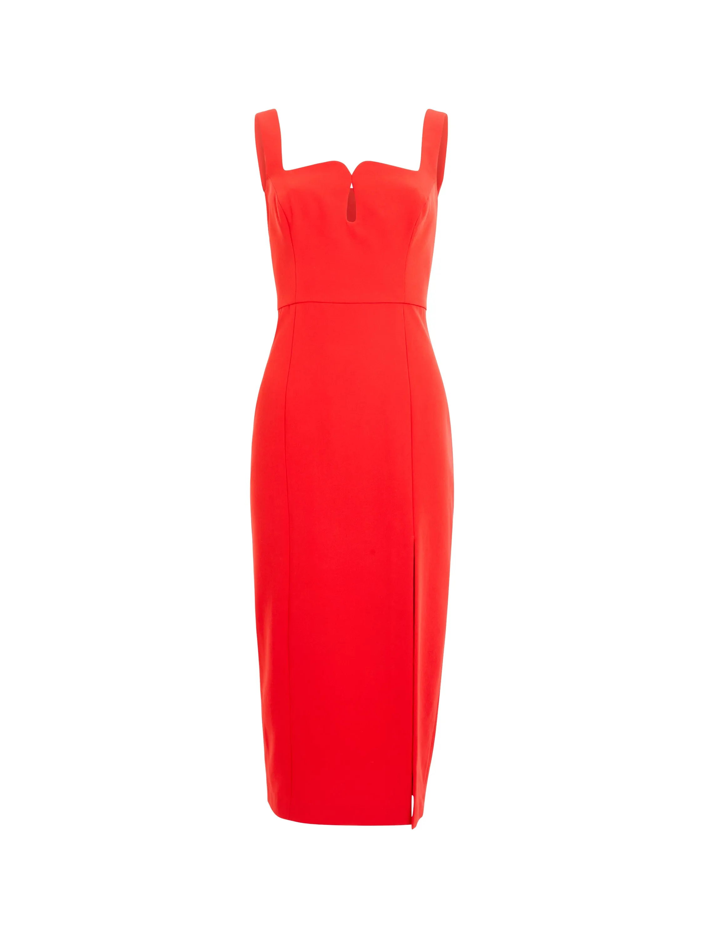 Echo Crepe Keyhole Midi Dress