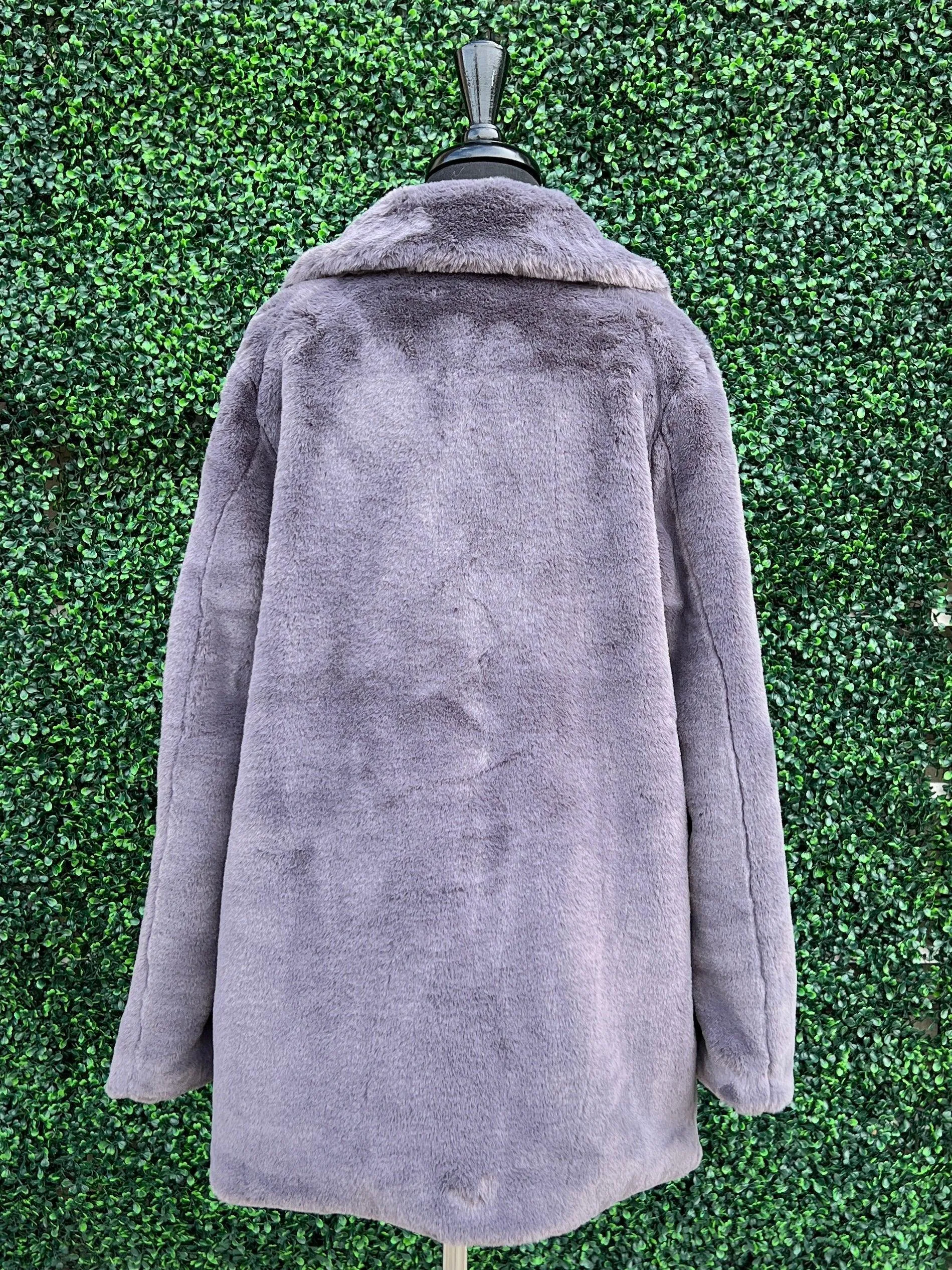 Faux Fur Car Coat