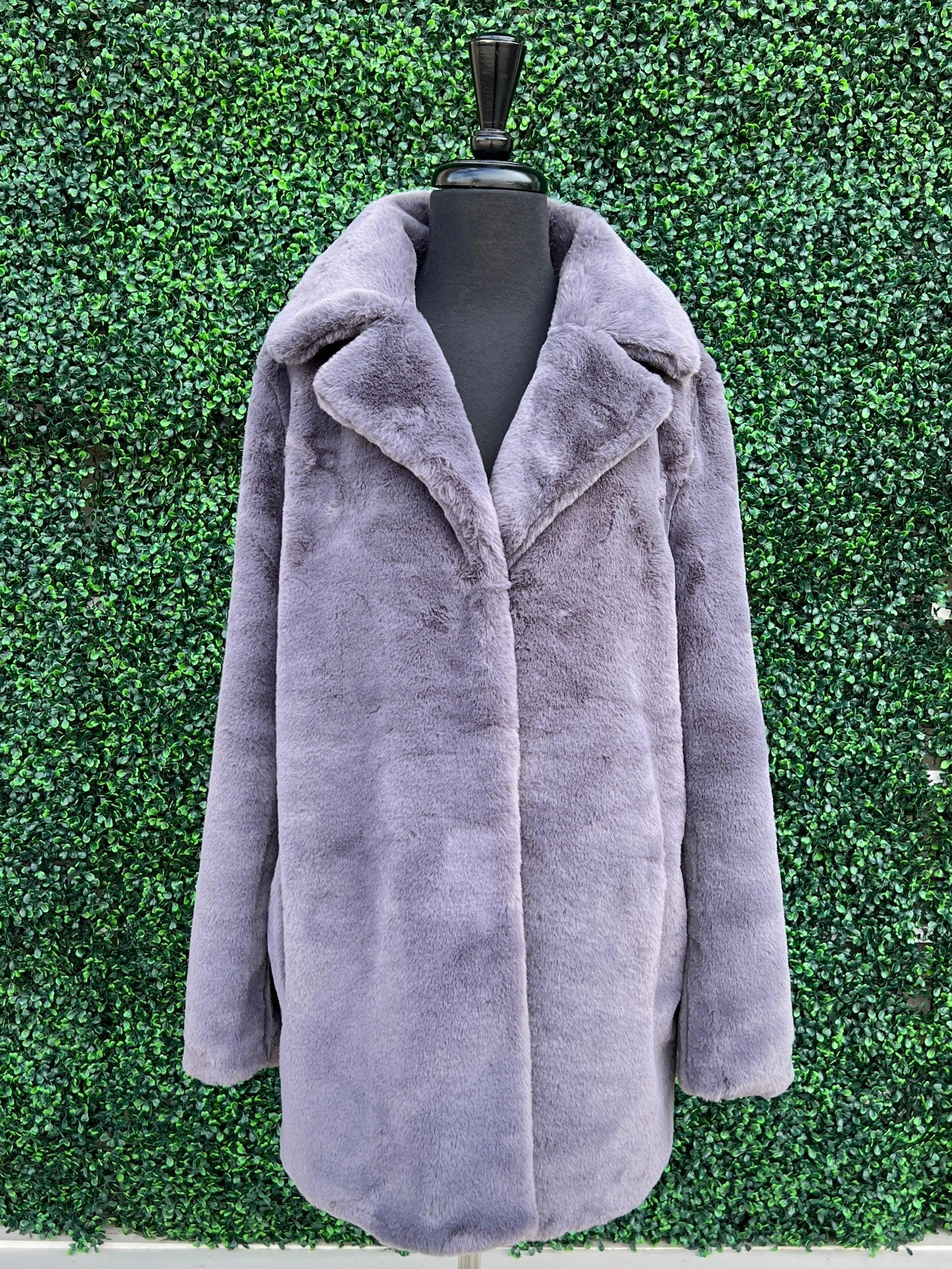 Faux Fur Car Coat