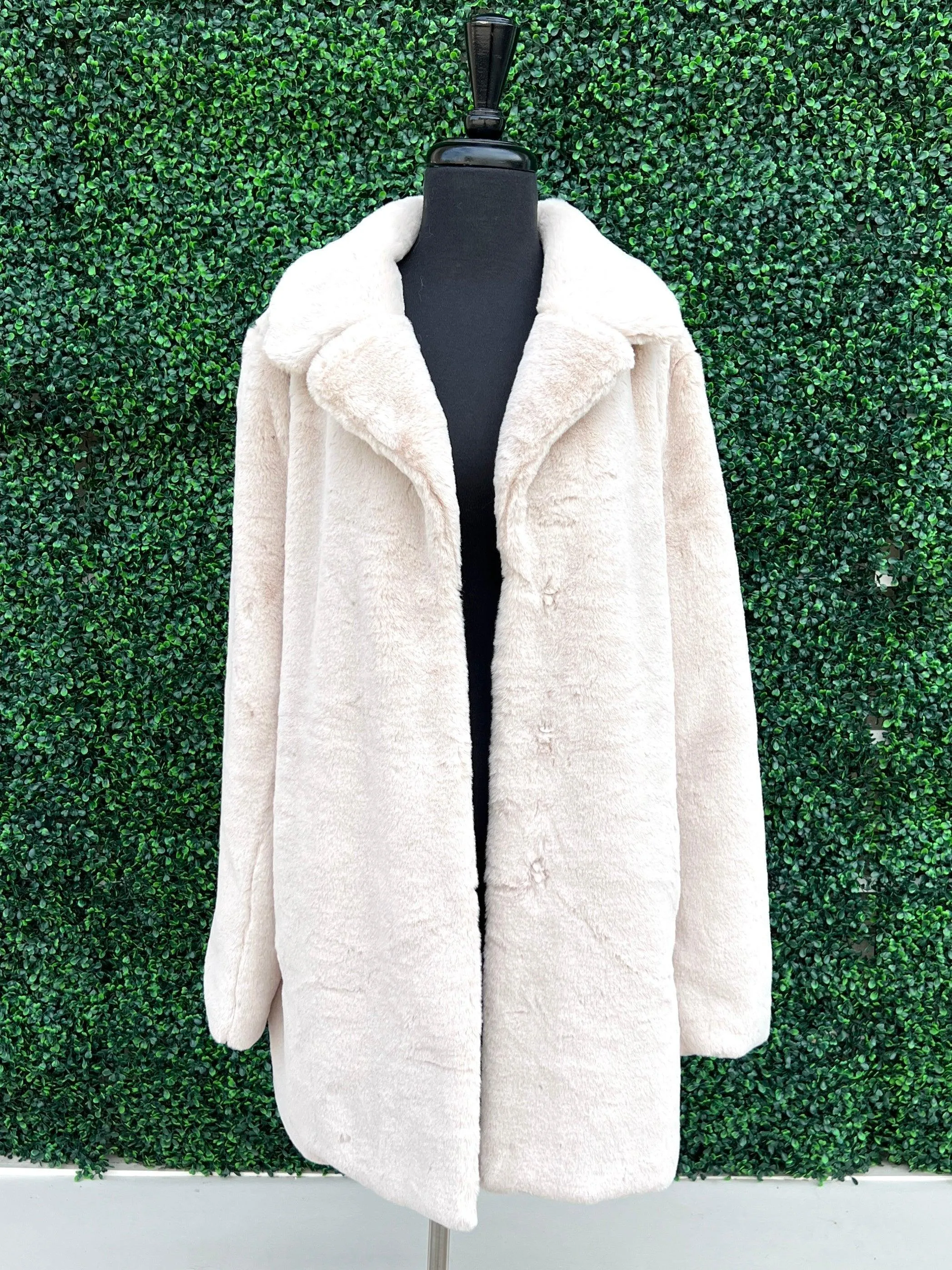 Faux Fur Car Coat