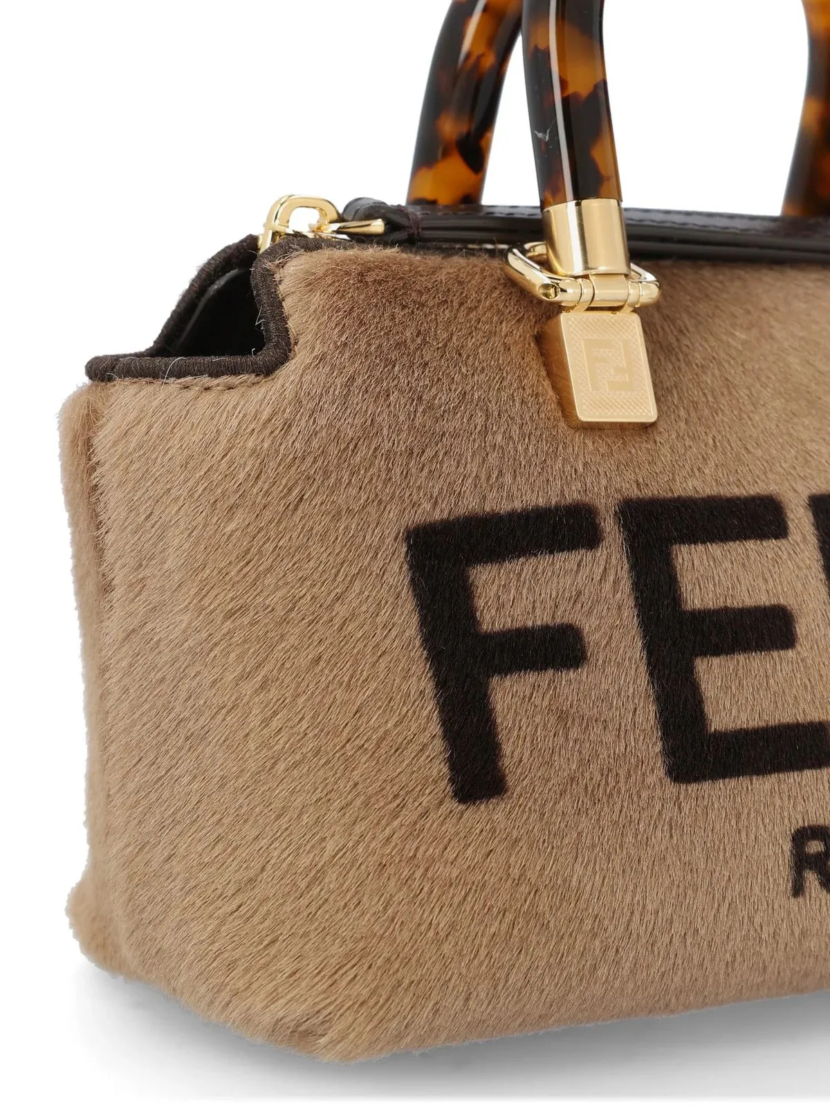 Fendi Roma By The Way Lamb Fur Mini Cross Body Bag