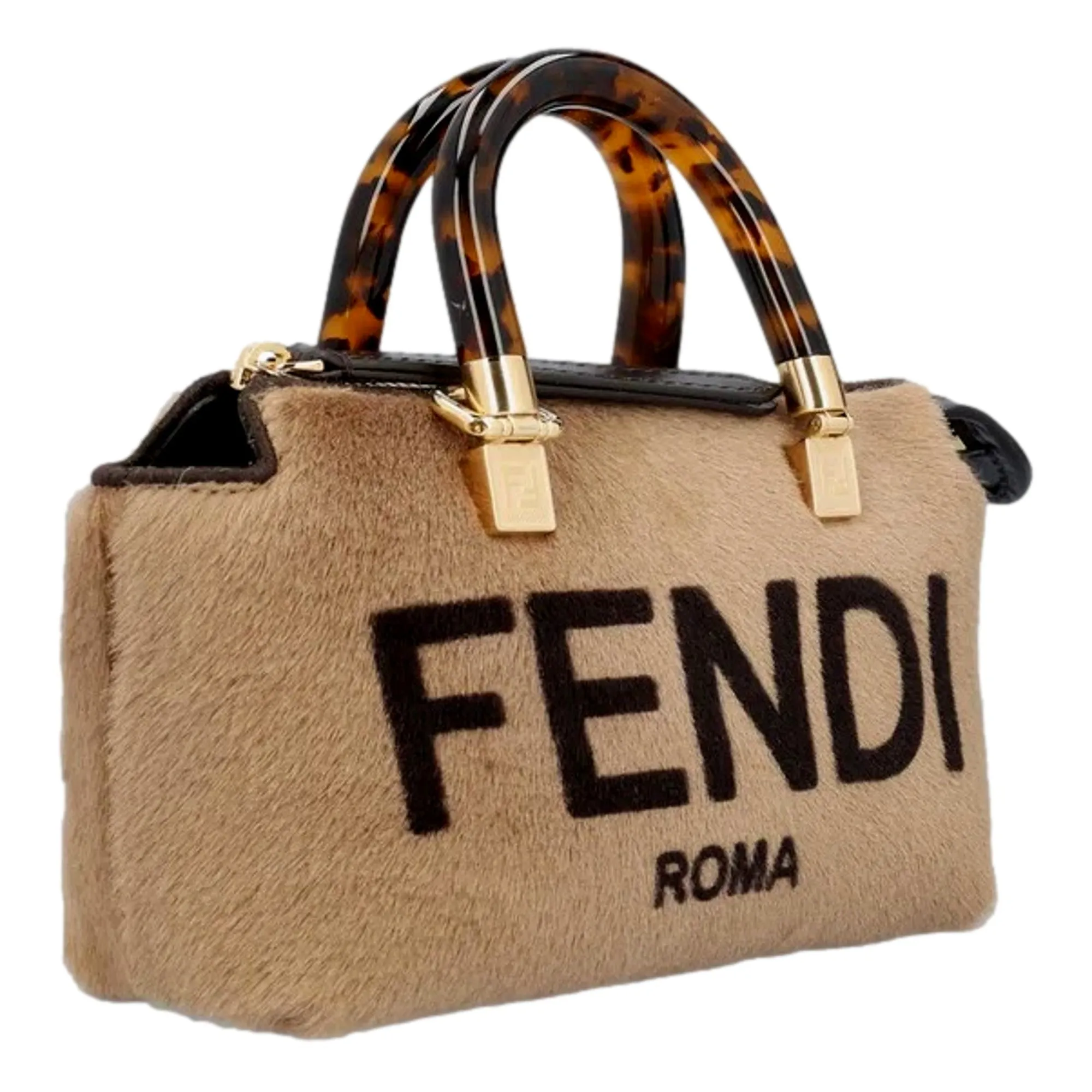 Fendi Roma By The Way Lamb Fur Mini Cross Body Bag