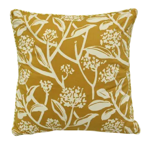 Frangipani Turmeric Cushion Cover, 45cm