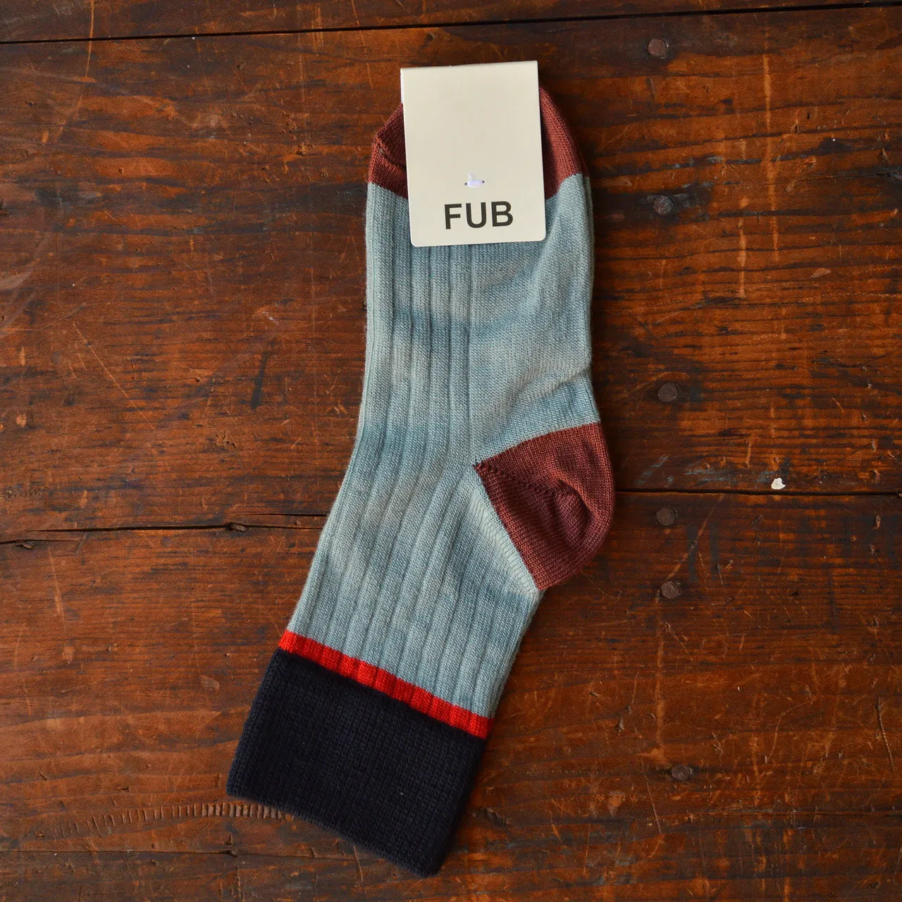 FUB Merino Wool Socks - Fine Colourblock Knit (Kids)