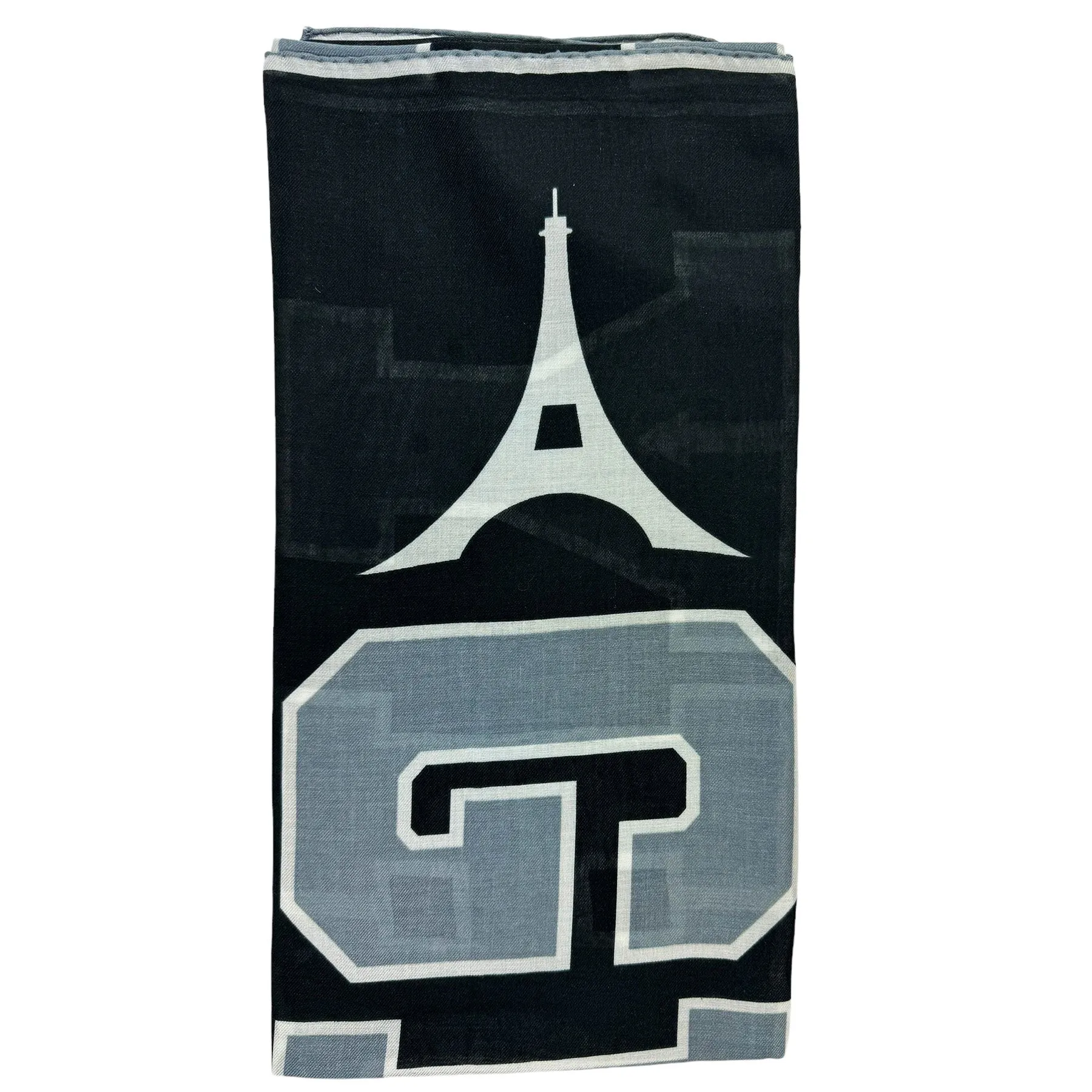 Givenchy Scarf Black Gray Logo - Lightweight Cotton Silk Shawl SALE