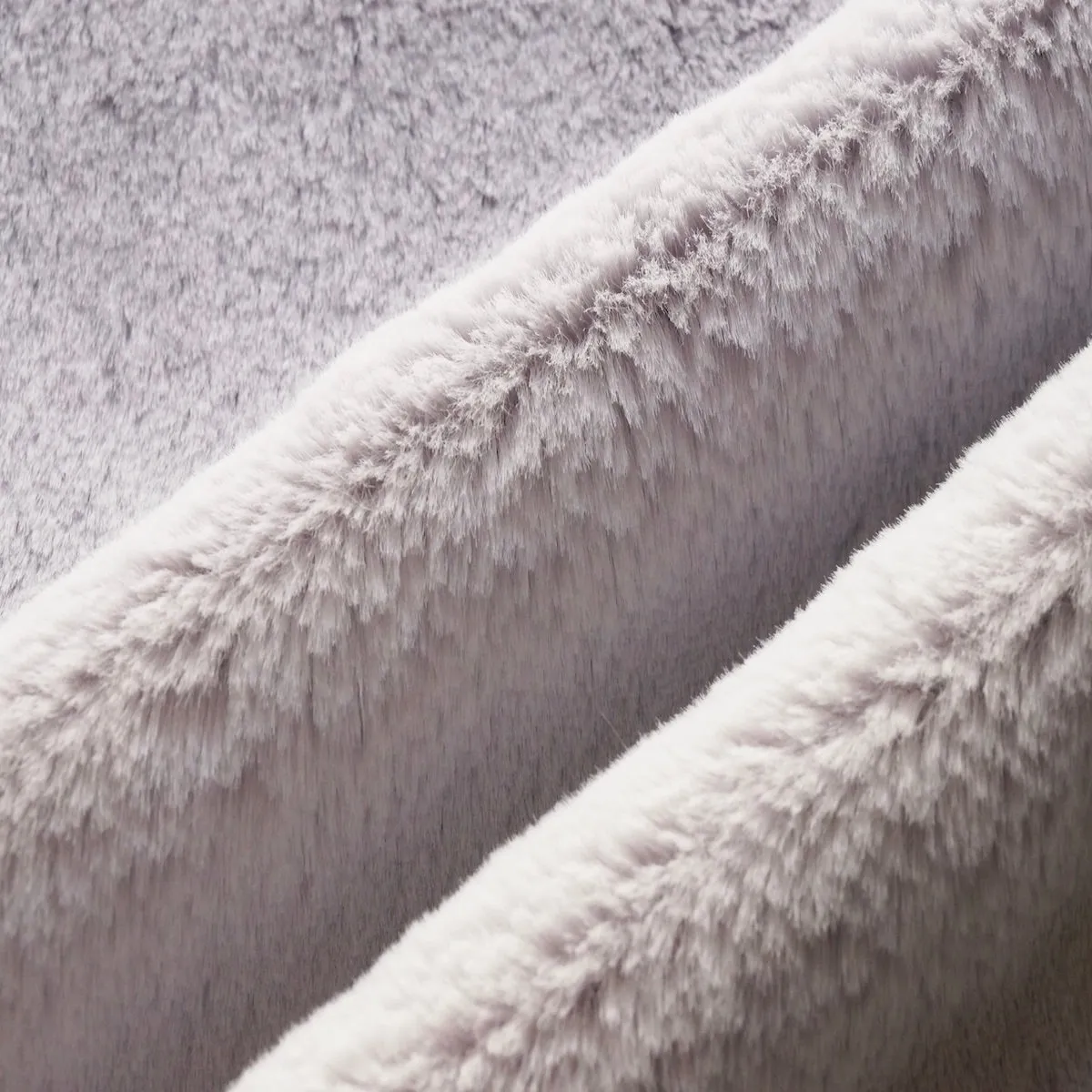 Gray Rex Rabbit Minky Faux Fur Fabric