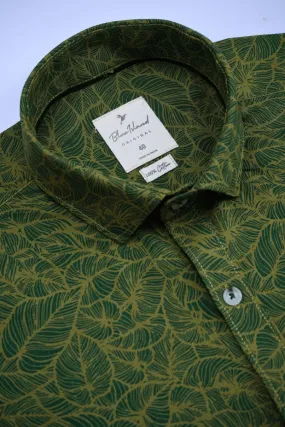 Green Leaf Print -Full-Stain Proof