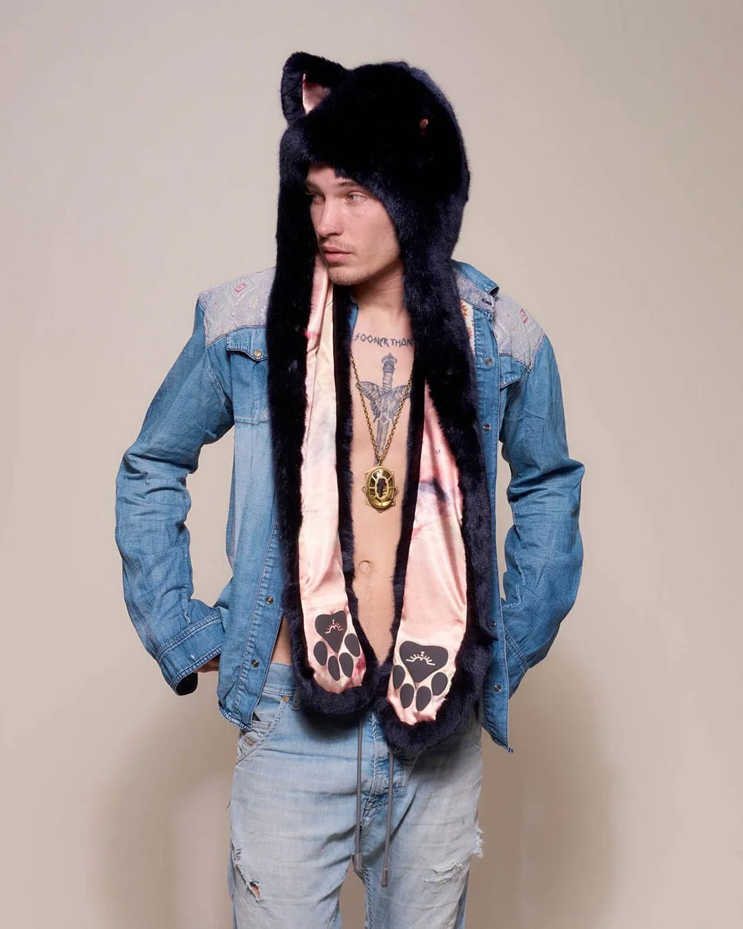 Indigo Wolf Luxe Collector Edition Faux Fur Hood  | Men's