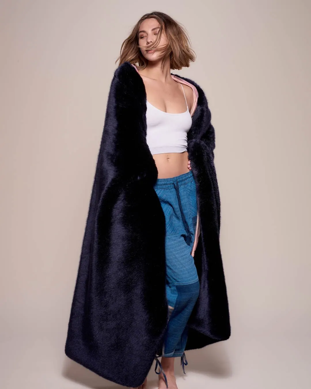 Indigo Wolf Luxe Faux Fur Collector Edition Throw