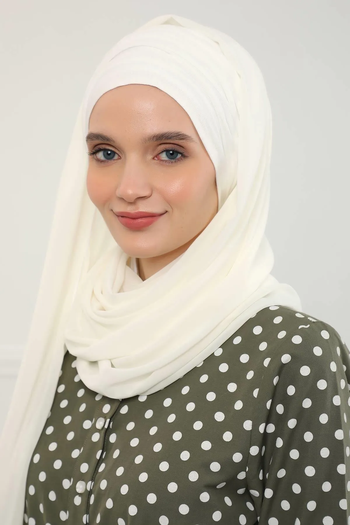 Instant Chiffon Shawl for Women With Cotton Bonnet Chiffon Turban Cap Head Wrap Instant Turban Scarf,BTS-1