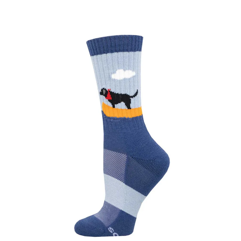 Ladies Compass Wool Boat Dog Socks