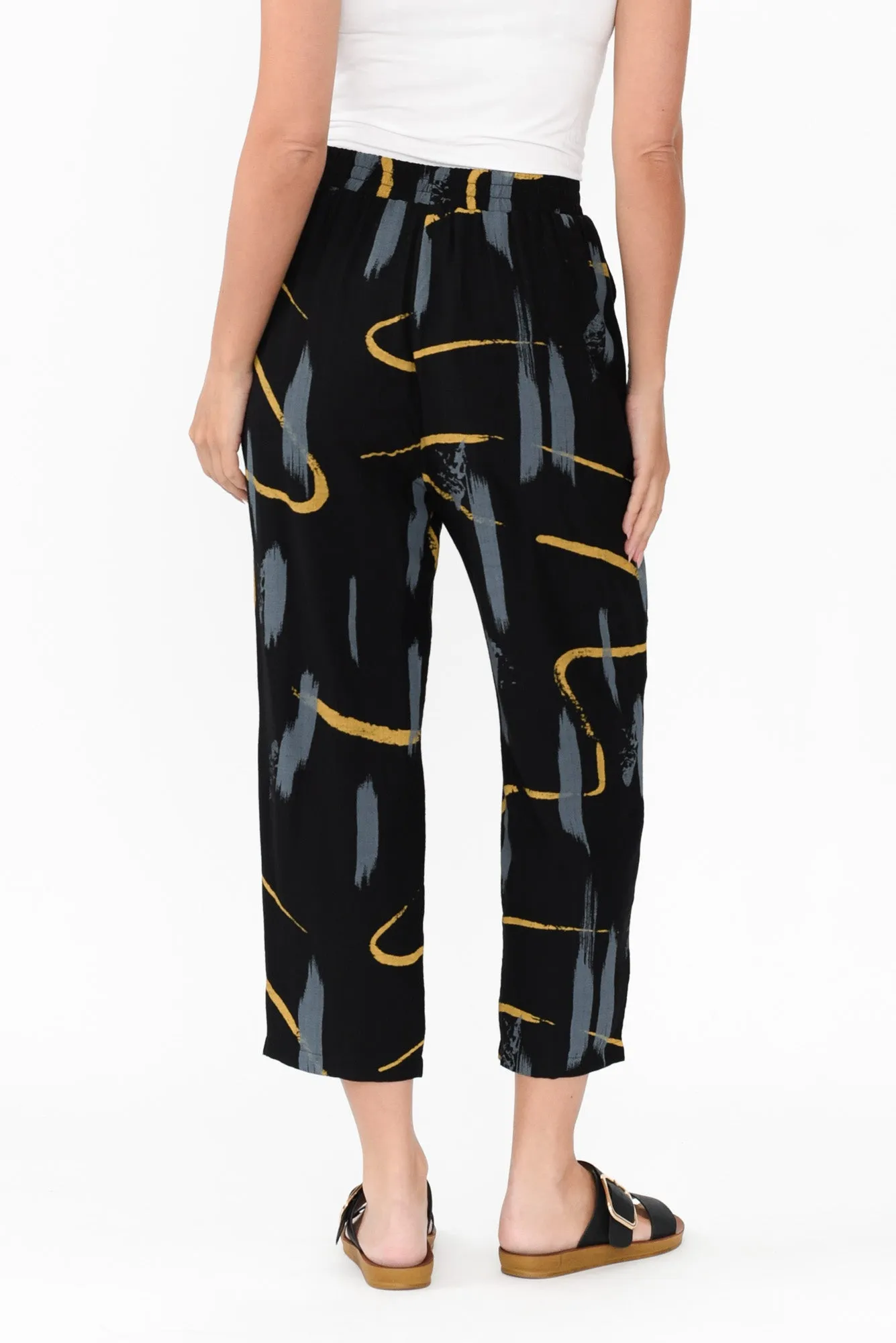 Mahala Black Dash Pocket Pants