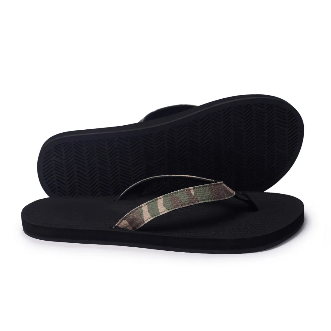 Men’s Flip Flops Camo - Black/Camo Regular