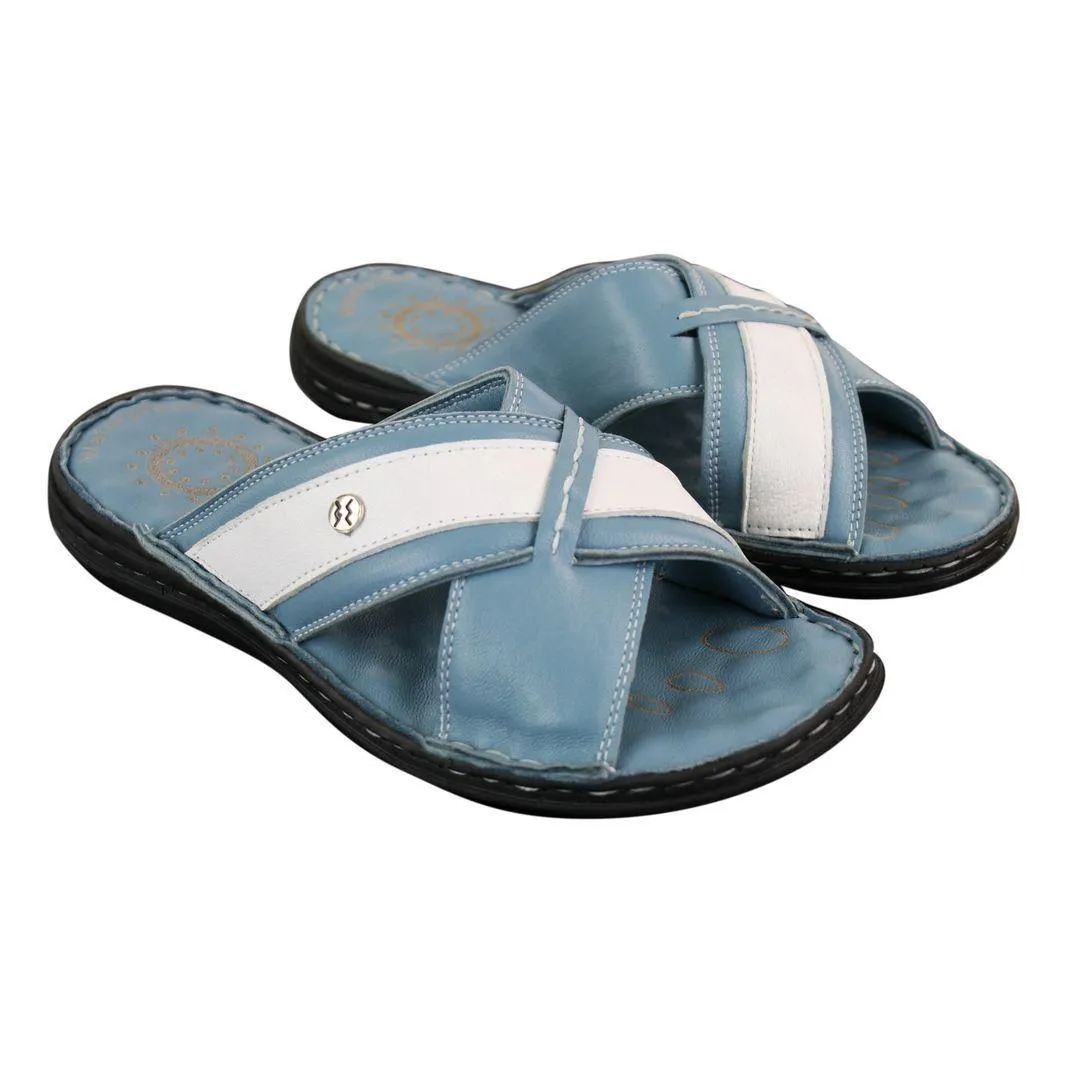 Mens Pure Real Leather Flip Flops Slip On Slippers Premium Comfort Waterproof Sandals